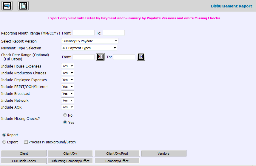 Disbursement Schedule Template